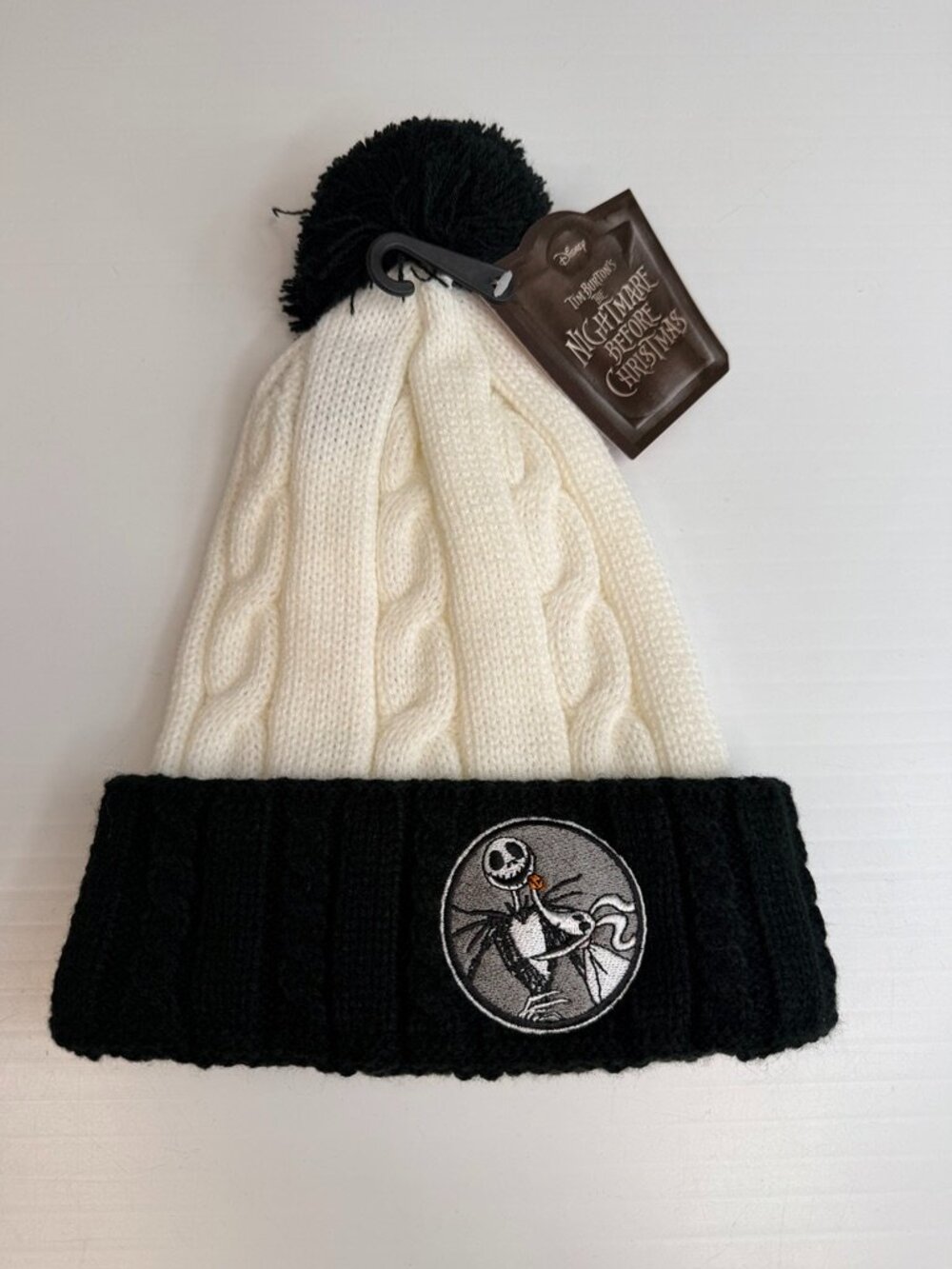 Jack Skellington Hat Men Beanie Cable Pom Nightmare Before Christmas Disney Ne